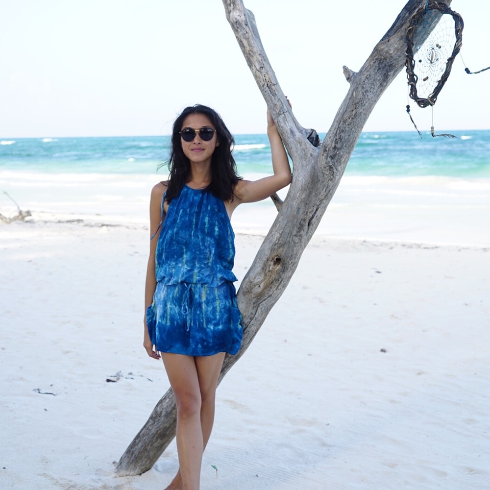 Blue life island halter dress
